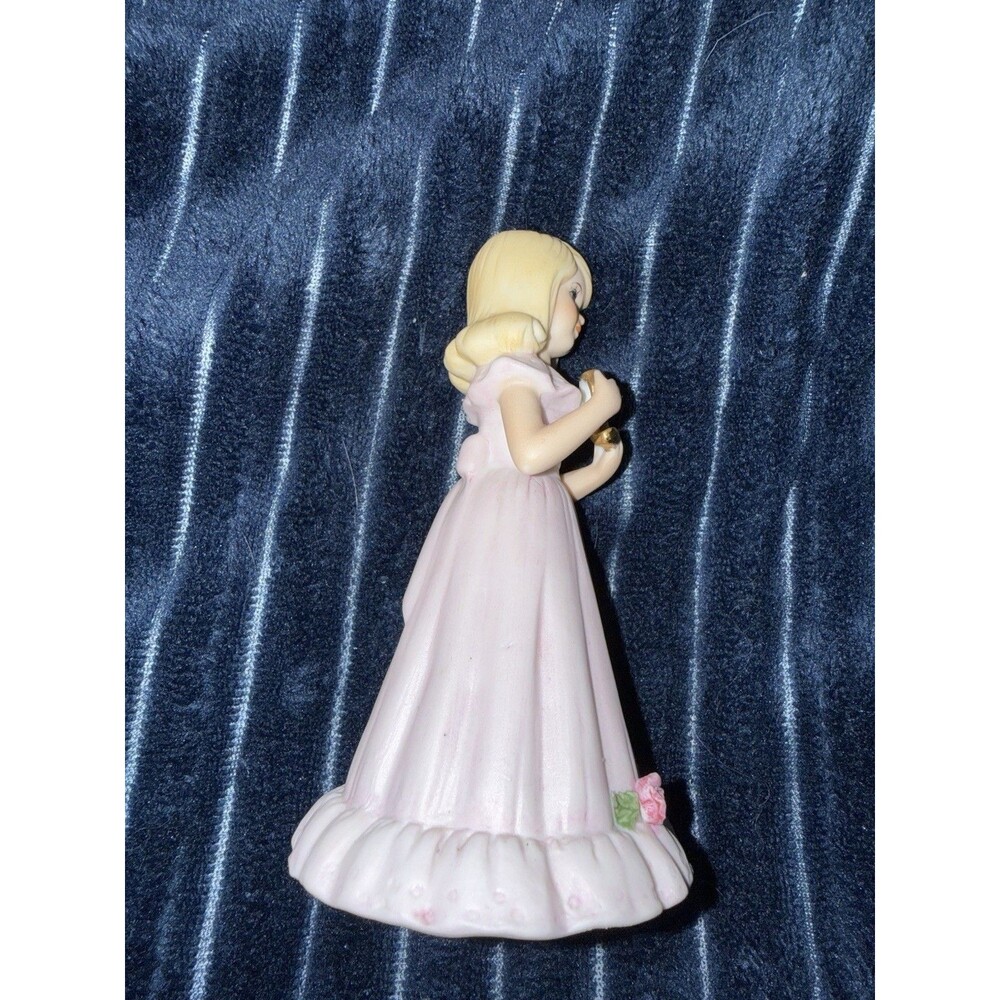 Enesco 1981 Growing Up Birthday Girls 9 Year Old Blonde Vintage Figurine - Picture 3 of 8